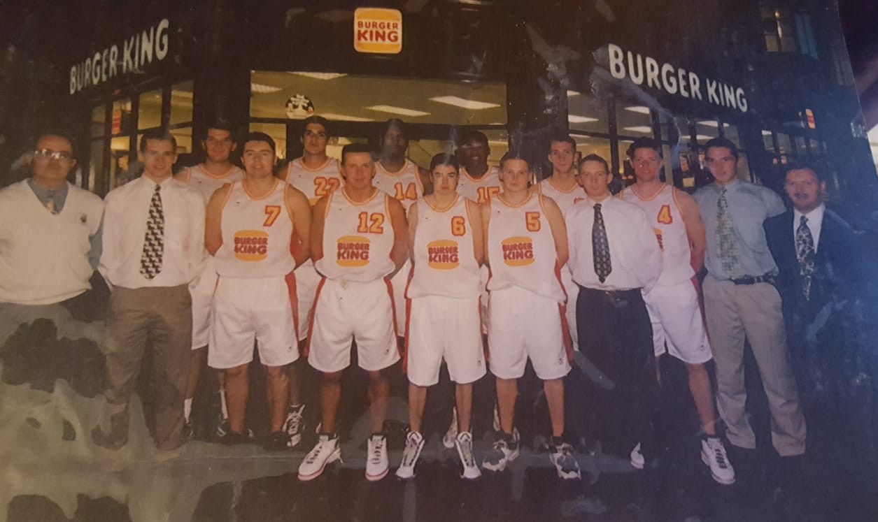 Burger King Limerick squad in their sponsored jerseys outside the city-centre Burger King